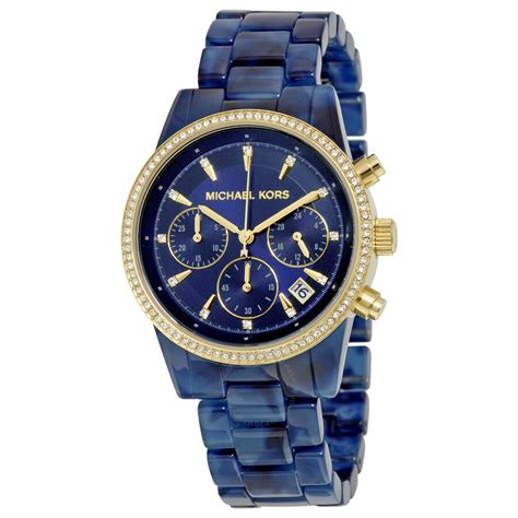 michael kors blue watch uk|michael kors navy blue watch.